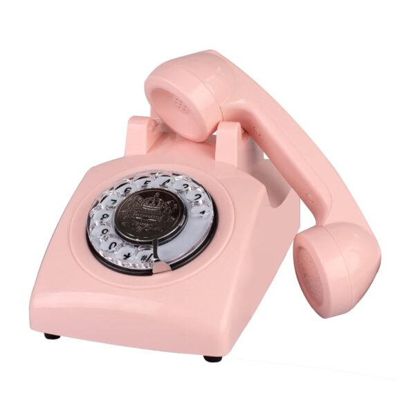 Pink Telephones, TelPal Corded Telephone 1930s Old Fashion Business Telephone Home Office Decors