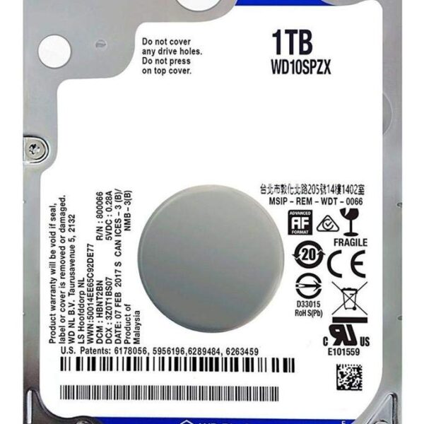 Western Digital WD WD10SPZX Blue Mobile PC Hard Drive, 1TB