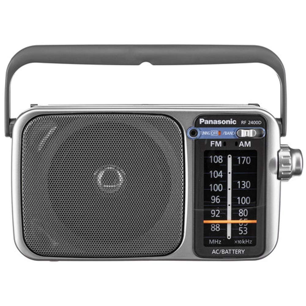 Panasonic RF-2400 AM/FM Radio, Silver/Grey