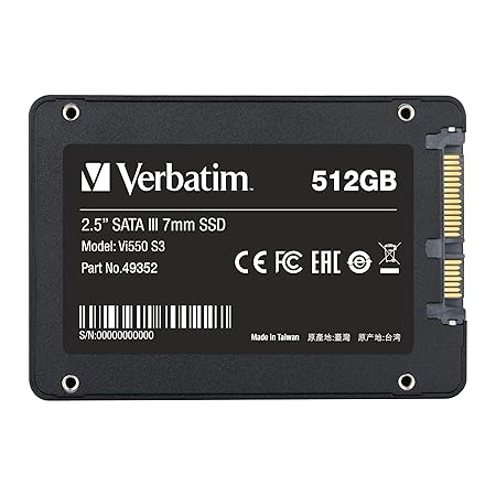 Verbatim 512GB Vi550 SATA III 2.5” SSD Internal Solid State Drive - Image 4