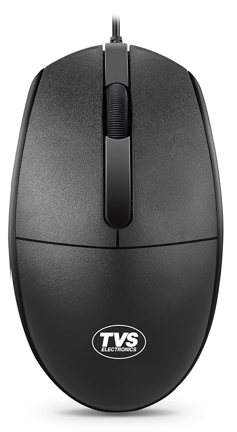 TVS ELECTRONICS Champ M120 Wired Optical Mouse with 1200 DPI Resolutions | 3 Handy Buttons with 1.5 Million Durable Clicks | Fast Moving Scroll Wheel, Plug and Play USB Mouse for Windows/Mac - Image 4