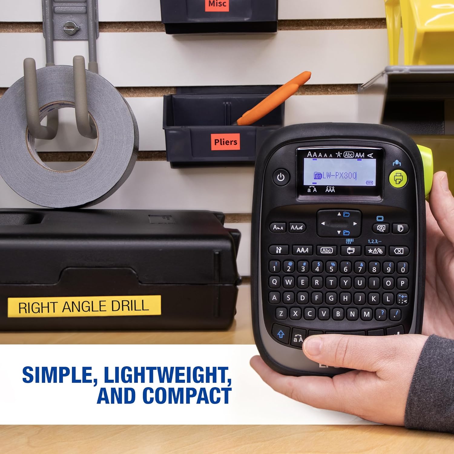 LABELWORKS Epson LW-PX300 Industrial Label Maker for Office - Sticker Labels, Magnetic Tape Compatible, Uses Only 203 and 205 Heat Shrink Tube Tapes, Portable Hand Label Printer - Image 5