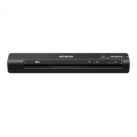 Epson Workforce ES-60W Wireless Portable Sheet-fed Document Scanner for PC and Mac