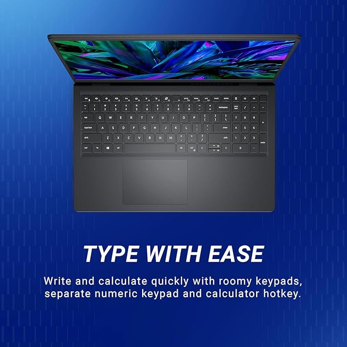 Dell 15 (Previously Inspiron) Laptop, 14th Gen Intel Core 3 100U Processor, 8GB DDR4, 512 SSD, 15.6" NT FHD 120Hz IPS AG 250 nit Display, Win 11 + Office H&S 2024, Carbon Black, Thin & Light- 1.63Kg - Image 10