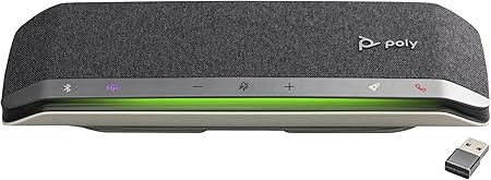 Poly by Plantronics - Sync 40+ Bluetooth Smart Speakerphone - Flexible Work Spaces - Connect to PC/Mac via Included BT600 Dongle & Smartphones via Bluetooth - Works with Teams (Certified), Zoom & more