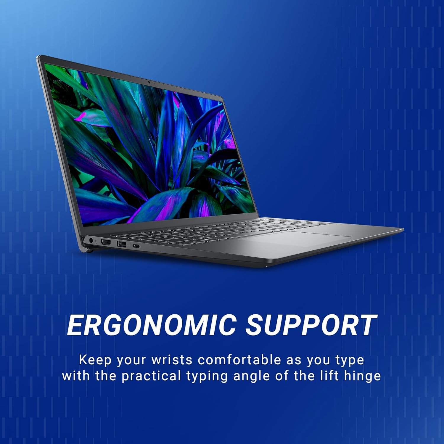 Dell 15 (Previously Inspiron) Laptop, 14th Gen Intel Core 3 100U Processor, 8GB DDR4, 512 SSD, 15.6" NT FHD 120Hz IPS AG 250 nit Display, Win 11 + Office H&S 2024, Carbon Black, Thin & Light- 1.63Kg - Image 6